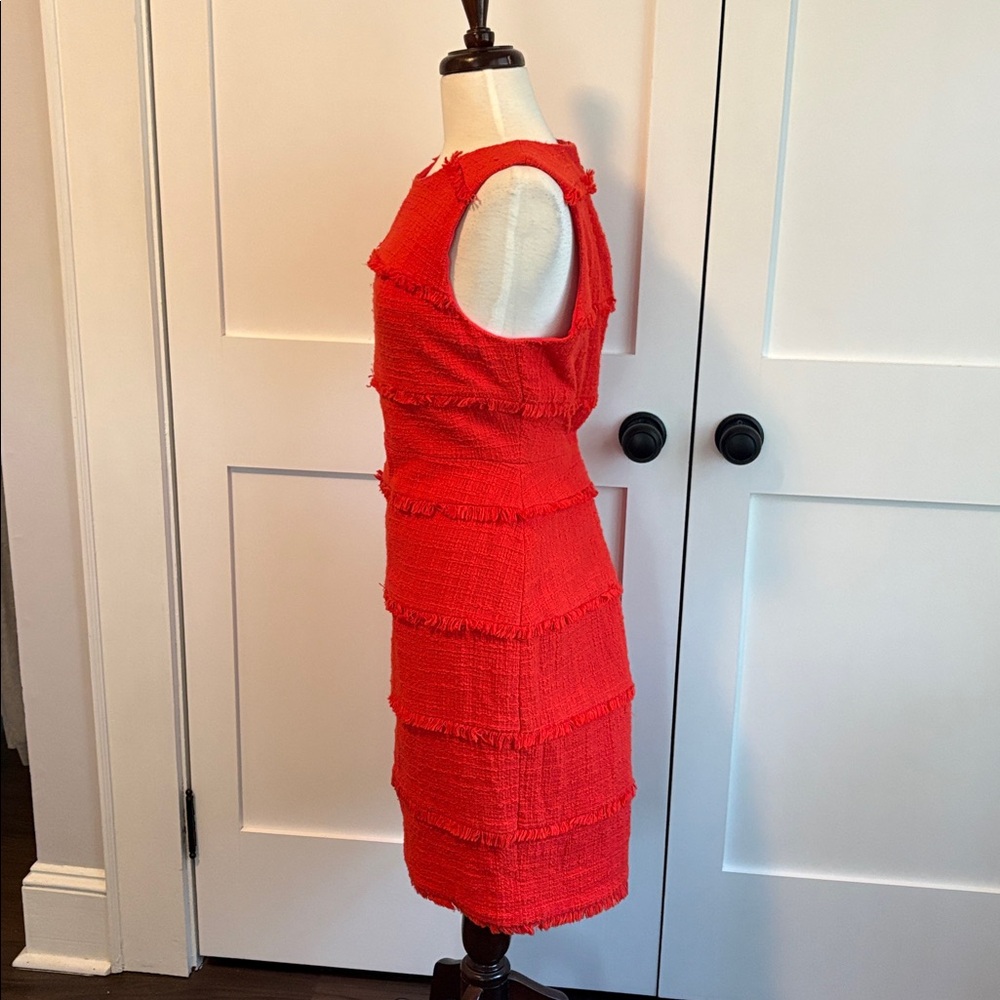 Stunning Red Hot Orange dress J Crew size 14 😎3 for $25 - Picture 3 of 5